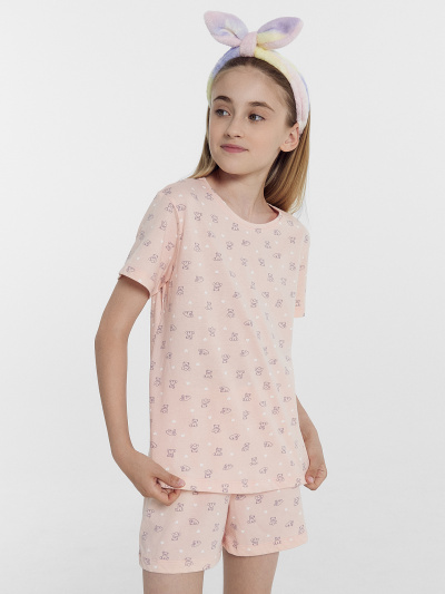 Футболка, шорты Mark Formelle 567727/24-26917ПП-0 мишки_на_св.коралловом - фото 1