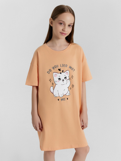 Сорочка Mark Formelle 577717/24-33124ПП-0 персик_печать_Печать - фото 1