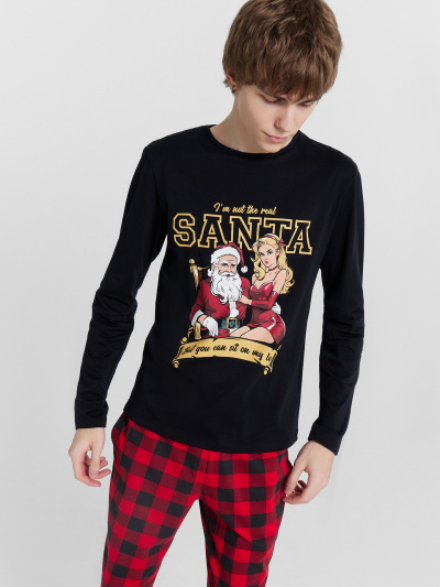 Брюки, джемпер Mark Formelle 591023/24-4230ПП-5 черный_черная_клетка_на_красном_3_сл_на_пол - фото 2