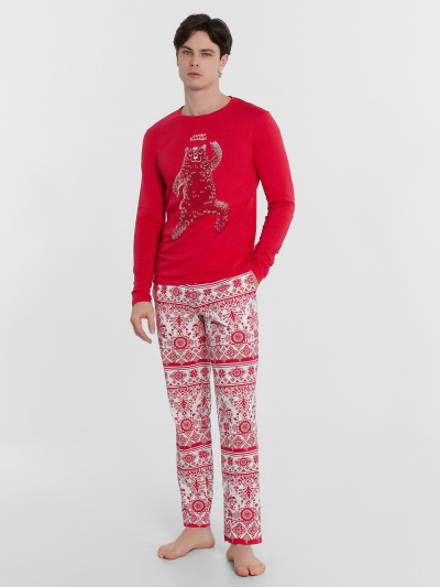 Брюки, джемпер Mark Formelle 591023/24-4232ПП-5 красный_новогодний_орнамент_2_сл_на_пол - фото 6