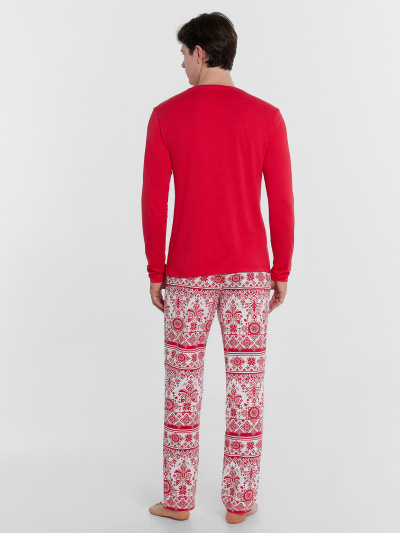 Брюки, джемпер Mark Formelle 591023/24-4232ПП-5 красный_новогодний_орнамент_2_сл_на_пол - фото 5