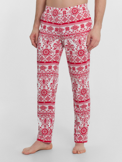 Брюки, джемпер Mark Formelle 591023/24-4232ПП-5 красный_новогодний_орнамент_2_сл_на_пол - фото 7