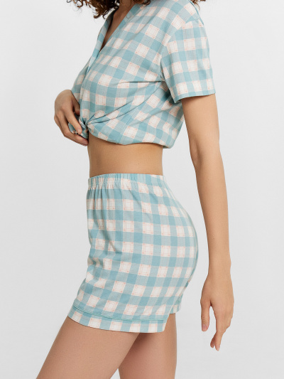 Жакет, шорты Mark Formelle 592348/24-32142ПП-5 зеленая_клетка - фото 8