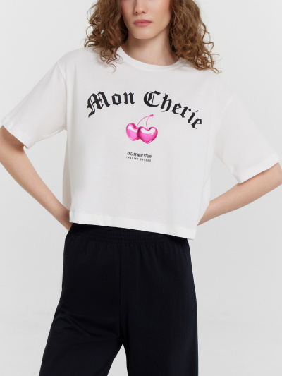 Брюки, футболка Mark Formelle 592444/24-28217ПП-0 черный_белый_печать_Печать - фото 2