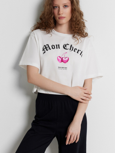 Брюки, футболка Mark Formelle 592444/24-28217ПП-0 черный_белый_печать_Печать - фото 4