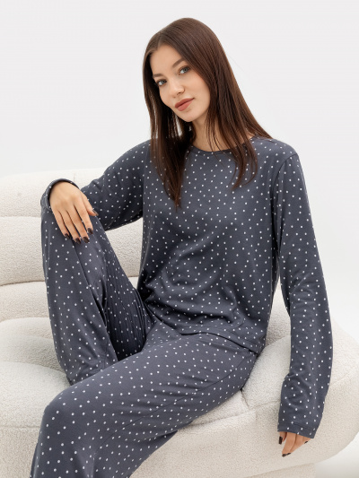 Брюки, джемпер Mark Formelle 592468-1/24-26652ПП-10 горошек_на_графите - фото 8