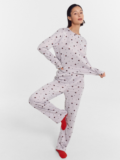 Брюки, джемпер Mark Formelle 592468-1/24-30216ПП-10 горошки_с_ушками_на_св.сером - фото 1