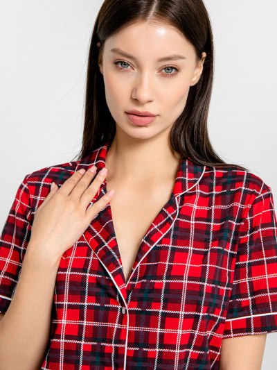 Жакет, шорты Mark Formelle 592478-1/24-ОБР24788ПП-0 клетка_на_красном_014А_Стирка - фото 2