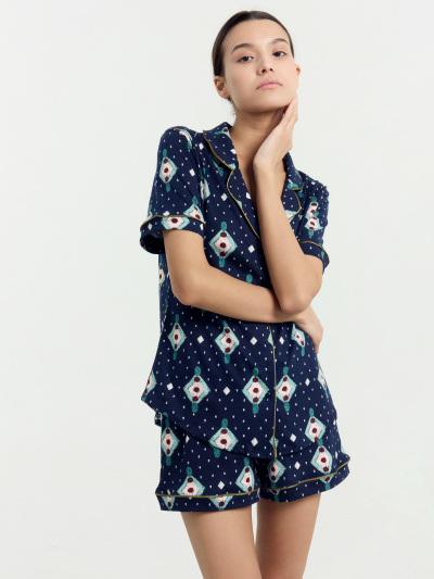 Жакет, шорты Mark Formelle 592478/24-26552ПП-0 ромбики_на_т.синем - фото 6