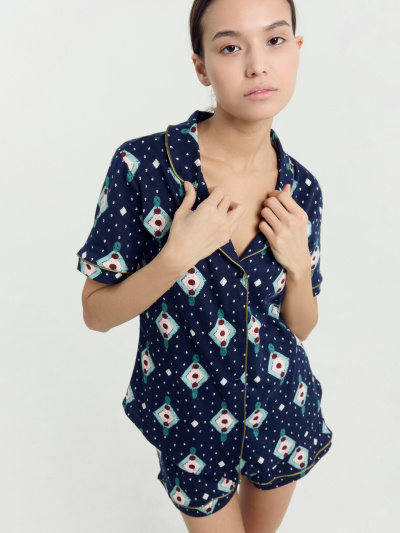 Жакет, шорты Mark Formelle 592478/24-26552ПП-0 ромбики_на_т.синем - фото 7