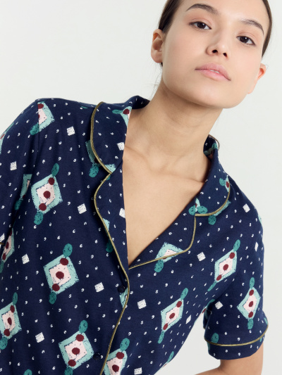 Жакет, шорты Mark Formelle 592478/24-26552ПП-0 ромбики_на_т.синем - фото 9