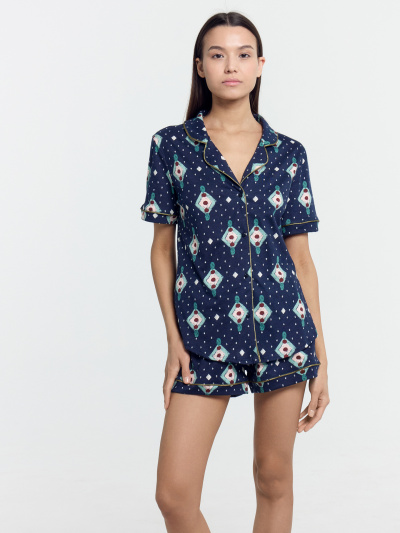 Жакет, шорты Mark Formelle 592478/24-26552ПП-0 ромбики_на_т.синем - фото 8