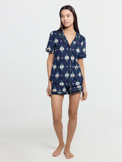 Жакет, шорты Mark Formelle 592478/24-26552ПП-0 ромбики_на_т.синем - фото 3