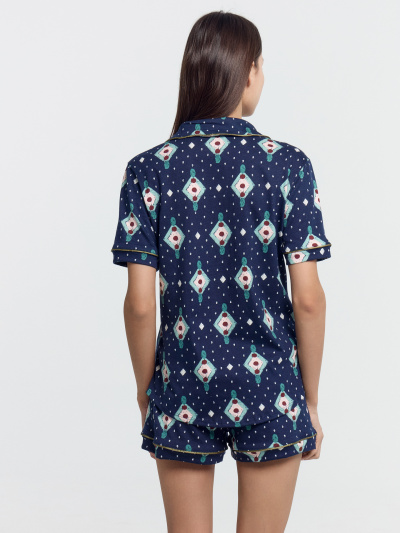 Жакет, шорты Mark Formelle 592478/24-26552ПП-0 ромбики_на_т.синем - фото 2