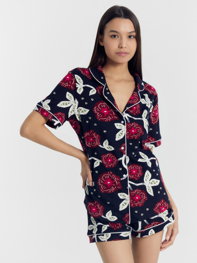 Жакет, шорты Mark Formelle 592478/24-26552ПП-0 цветы_на_синем - фото 7