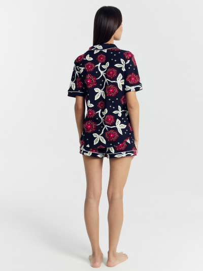 Жакет, шорты Mark Formelle 592478/24-26552ПП-0 цветы_на_синем - фото 2