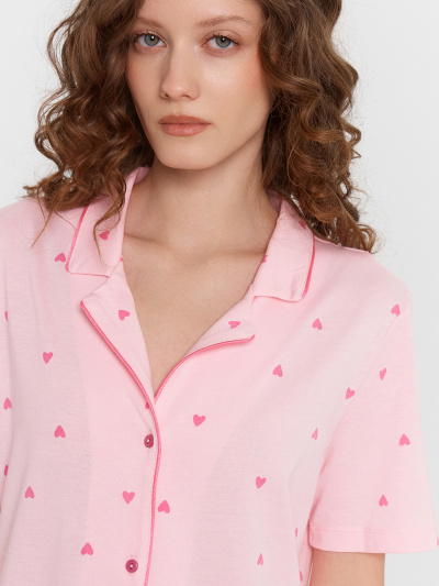 Рубашка, шорты Mark Formelle 592483/24-27106ПП-6 розовые_сердечки - фото 4