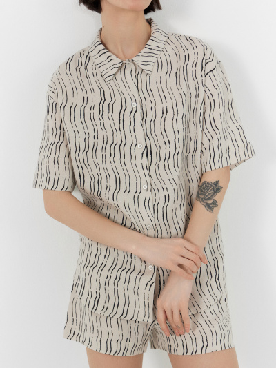 Жакет, шорты Mark Formelle 592498/24-34813ПП-9 полоски_на_молочном - фото 1