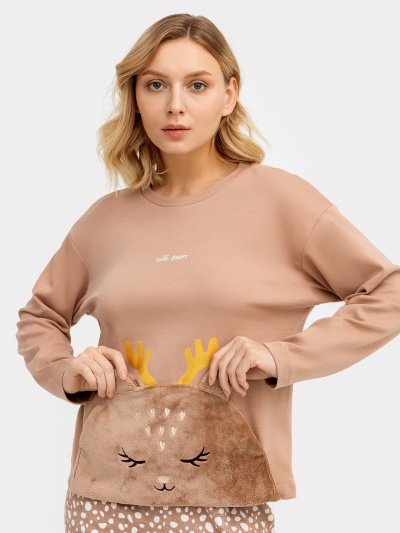 Брюки, джемпер Mark Formelle 592513/24-ОБР26671ПП-2-2 св.тауп_молочные_пятнышки_БРАК_ПОЛОТНА_014_Ст - фото 3