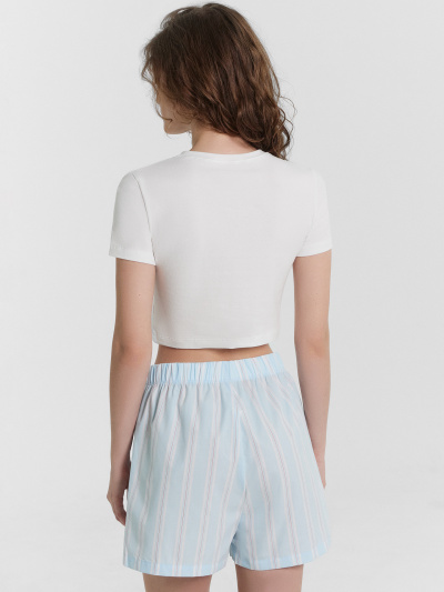 Футболка, шорты Mark Formelle 592548/24-34426ПП-14 белый_полоска_на_кристалле - фото 10