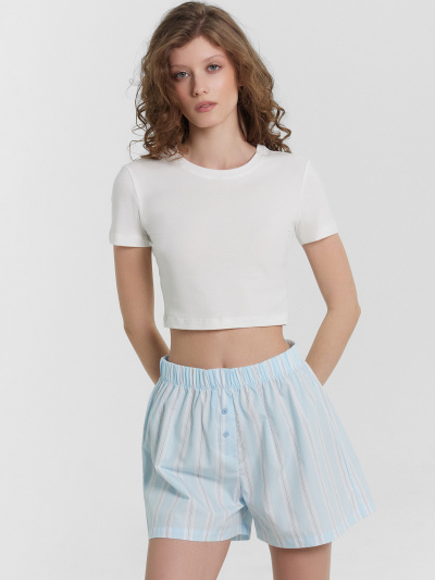 Футболка, шорты Mark Formelle 592548/24-34426ПП-14 белый_полоска_на_кристалле - фото 5