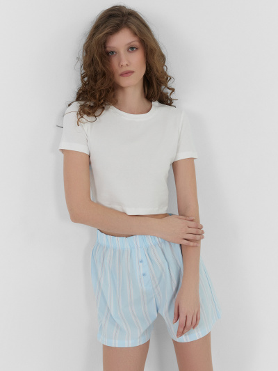 Футболка, шорты Mark Formelle 592548/24-34426ПП-14 белый_полоска_на_кристалле - фото 6