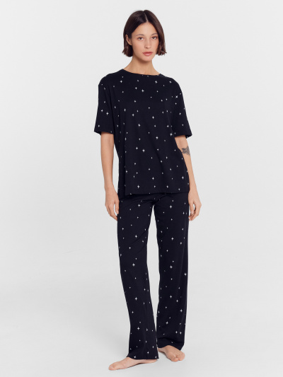 Брюки, футболка Mark Formelle 592559/24-28452ПП-6 звездная_россыпь_на_черном - фото 6