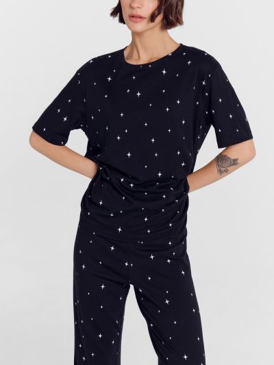 Брюки, футболка Mark Formelle 592559/24-28452ПП-6 звездная_россыпь_на_черном - фото 2