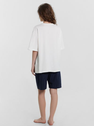 Джемпер, шорты Mark Formelle 592596/24-34421ПП-14 белый_голубая_полоска_на_море_2_сл_на_пол - фото 8