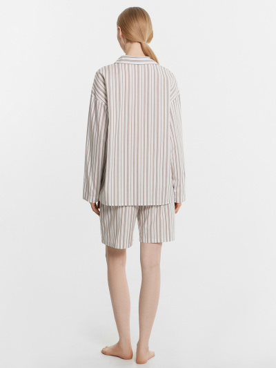 Рубашка, шорты Mark Formelle 592597/24-32099ПП-9 мокко_полоска_на_белом - фото 2