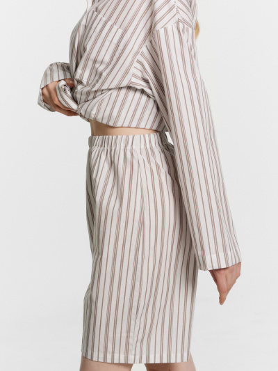 Рубашка, шорты Mark Formelle 592597/24-32099ПП-9 мокко_полоска_на_белом - фото 6