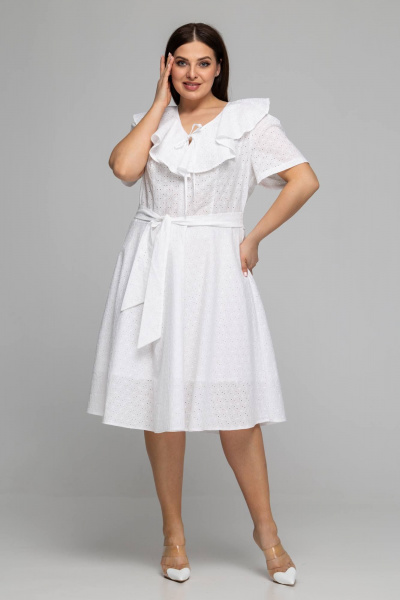 Платье Avila 0898 белый - фото 13