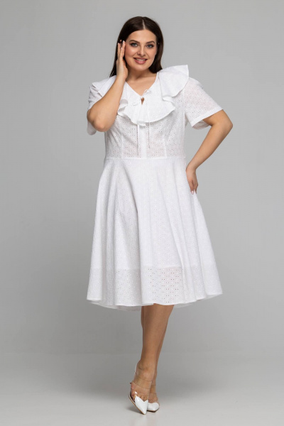 Платье Avila 0898 белый - фото 4