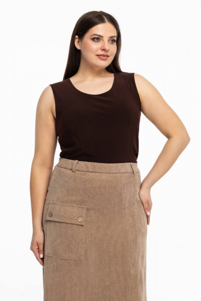 Топ Avila 0951 коричневый - фото 10