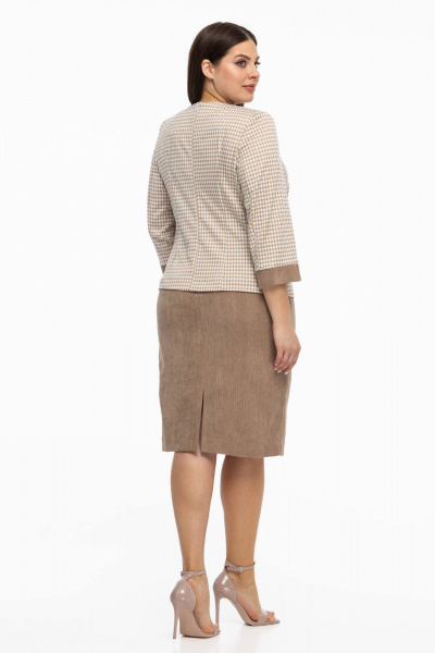 Блуза, юбка Avila 0969 бежевый - фото 10