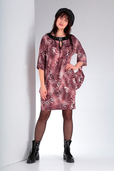 Молодежное платье с оригинальным рукавом и стразами VIA-Mod 465 - фото 2