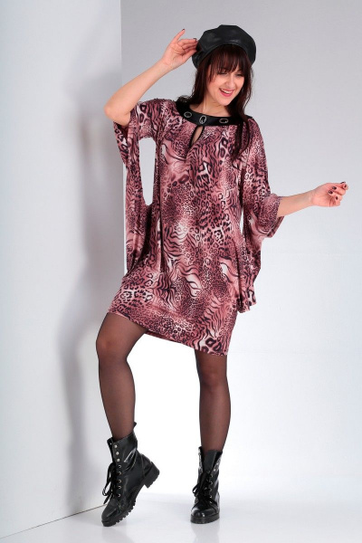 Молодежное платье с оригинальным рукавом и стразами VIA-Mod 465 - фото 1