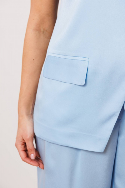 Брюки, жилет Мода Юрс 2909 голубой - фото 16