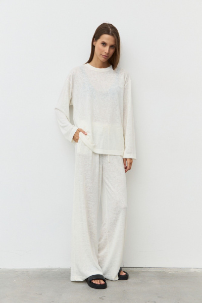 Брюки, джемпер Luitui R4051 молочный - фото 1