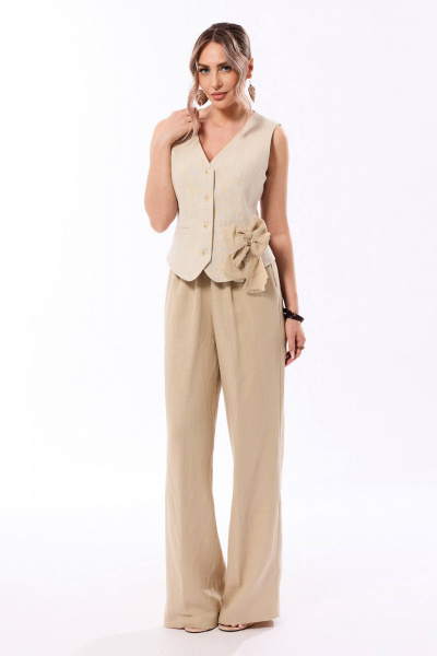 Брюки, жилет Golden Valley 6697 бежевый - фото 1