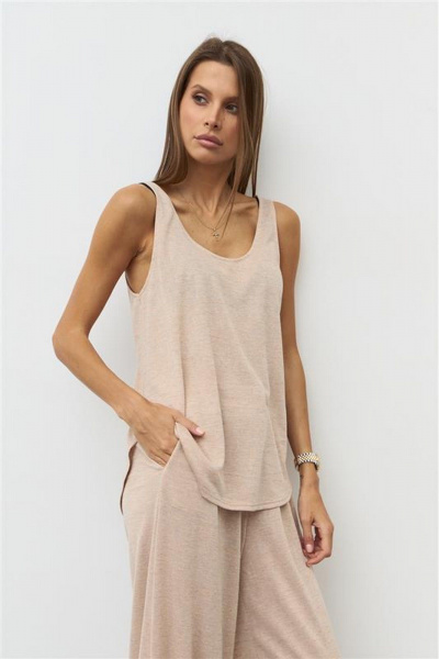 Брюки, джемпер Luitui R4052 бежевый - фото 7