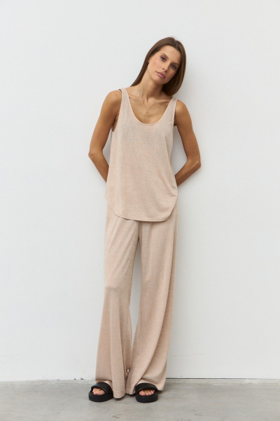 Брюки, джемпер Luitui R4052 бежевый - фото 1