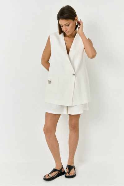 Жилет, шорты ATTIKA A3363 белый - фото 7