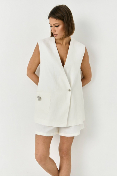 Жилет, шорты ATTIKA A3363 белый - фото 4