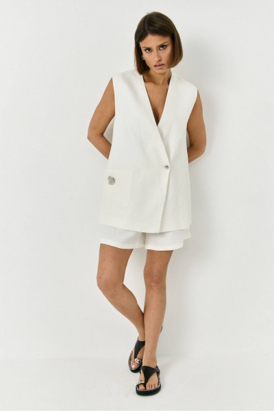 Жилет, шорты ATTIKA A3363 белый - фото 1