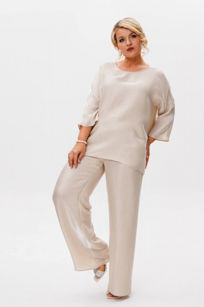 Блуза, брюки Anastasia 1228 жемчуг - фото 7