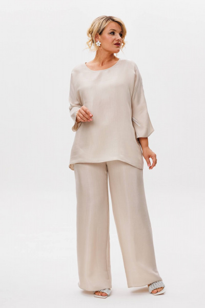 Блуза, брюки Anastasia 1228 жемчуг - фото 4