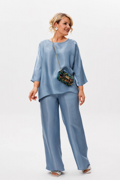 Блуза, брюки Anastasia 1228 голубой_жемчуг - фото 7