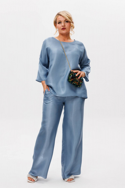 Блуза, брюки Anastasia 1228 голубой_жемчуг - фото 1
