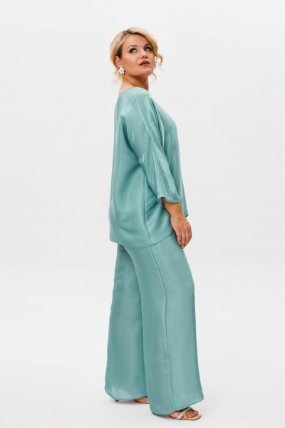 Блуза, брюки Anastasia 1228 изумрудный_жемчуг - фото 13